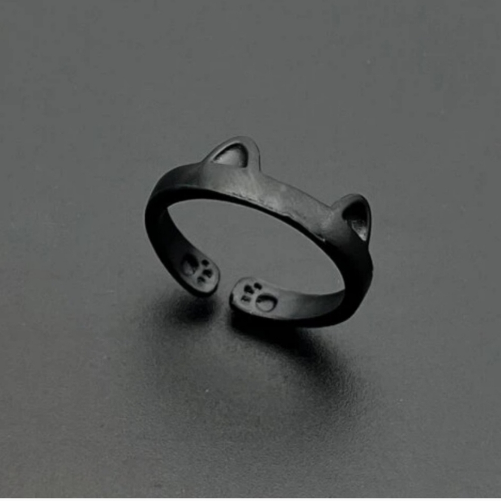 🌟ONE LEFT🌟🐈‍⬛Black Cat Cuff Ring🐈‍⬛ - Picture 4 of 4